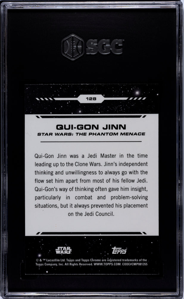 2024 Topps Chrome Star Wars Qui-Gon Jinn #128 SGC 9.5