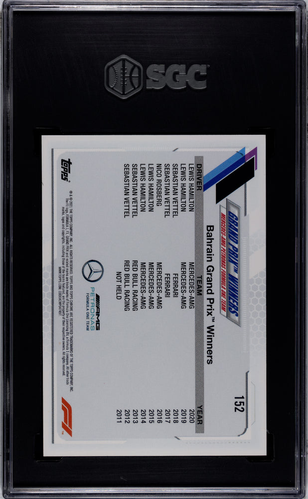 2021 Topps Chrome F1 Lewis Hamilton #152 SGC 9
