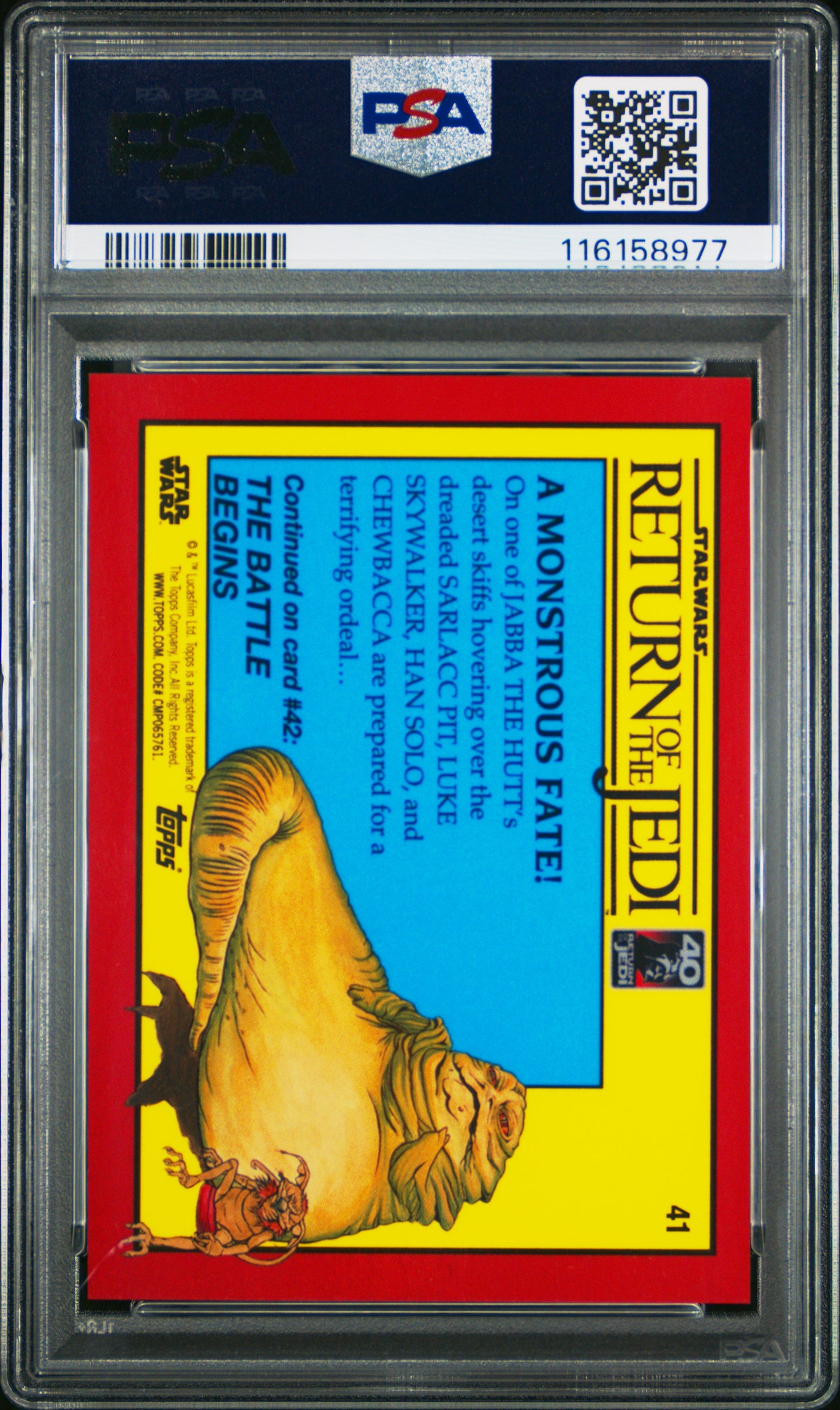 2023 Topps Chrome Sapphire- Star Wars - A Monstrous Fate! - Orange /25 - PSA /25