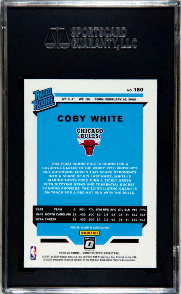 2019-20 Donruss Optic Coby White ROOKIE #180 SGC 9.5