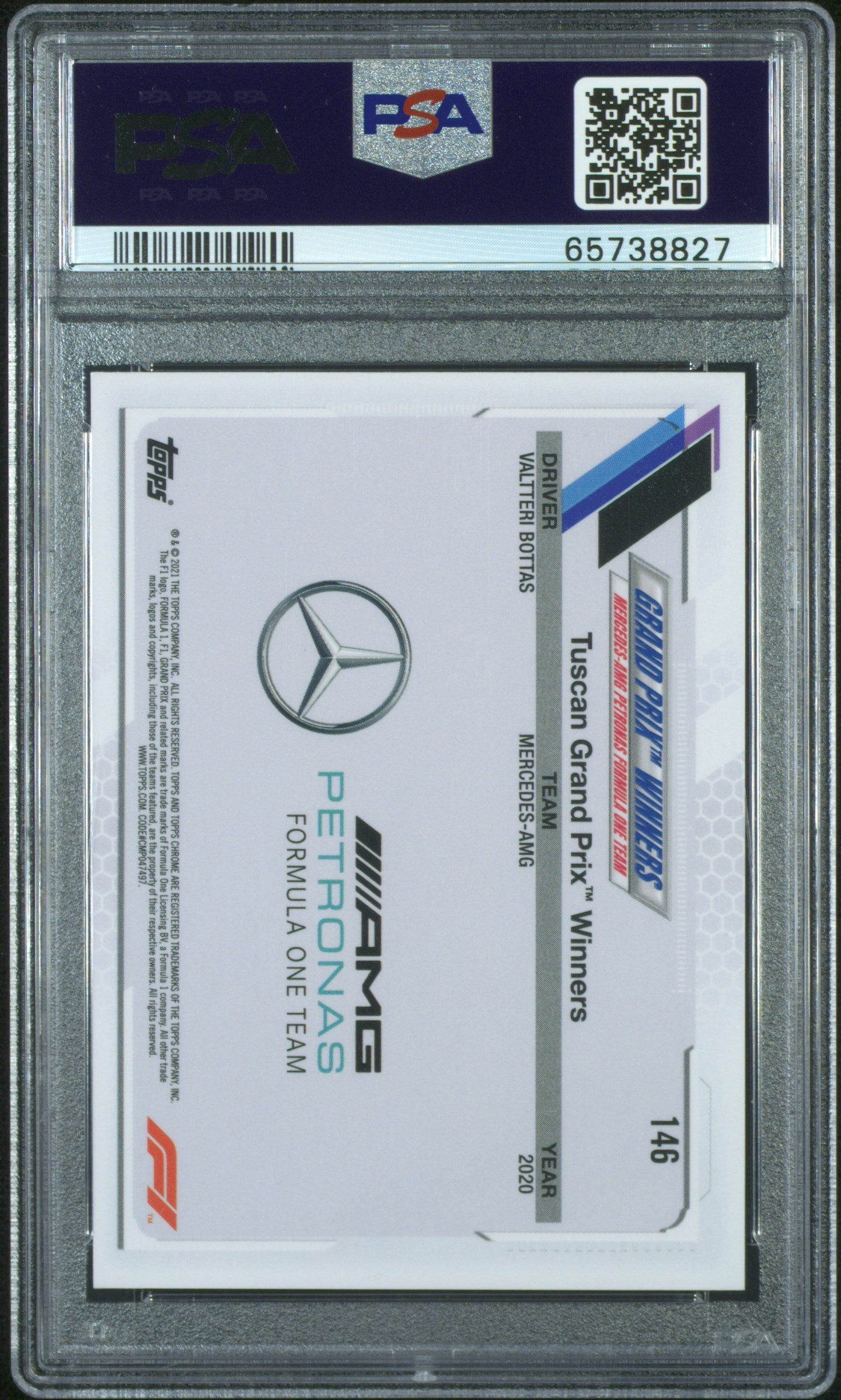 2021 Topps Chrome Formula 1 Lewis Hamilton #146 Orange Red Refractor PSA 10