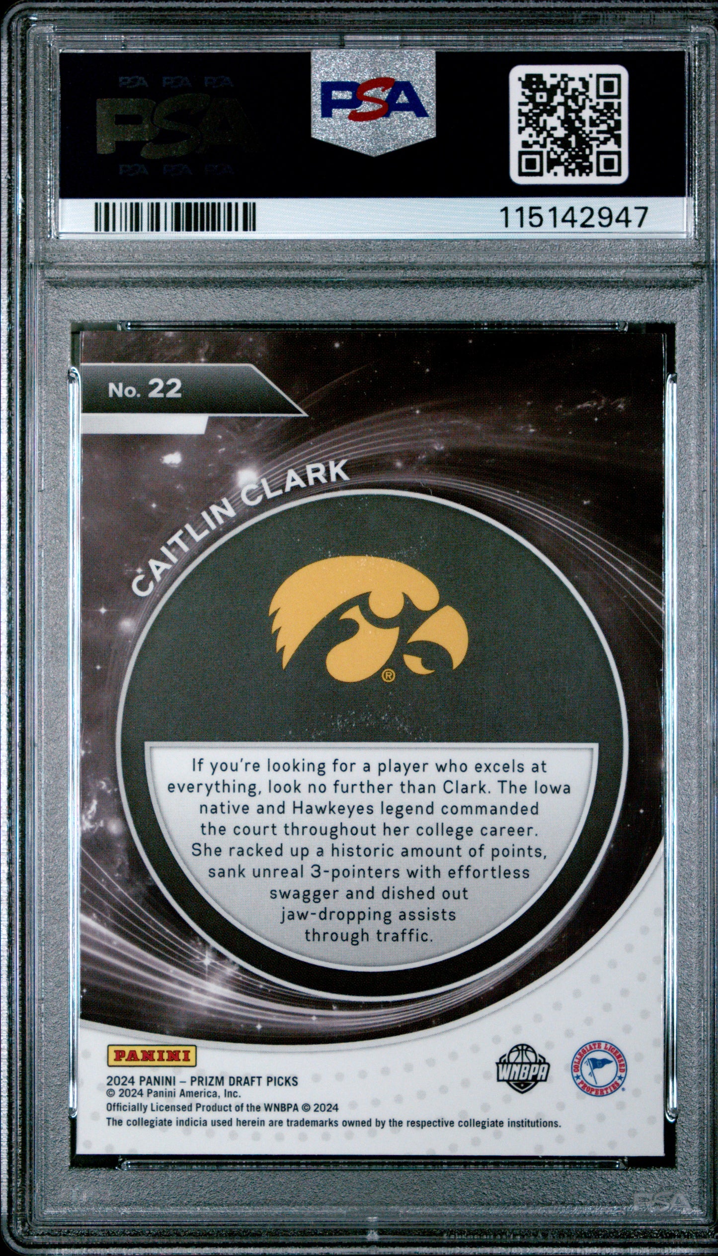 2024 Prizm Draft Picks - Caitlin Clark - Student Orientation ROOKIE - PSA 10