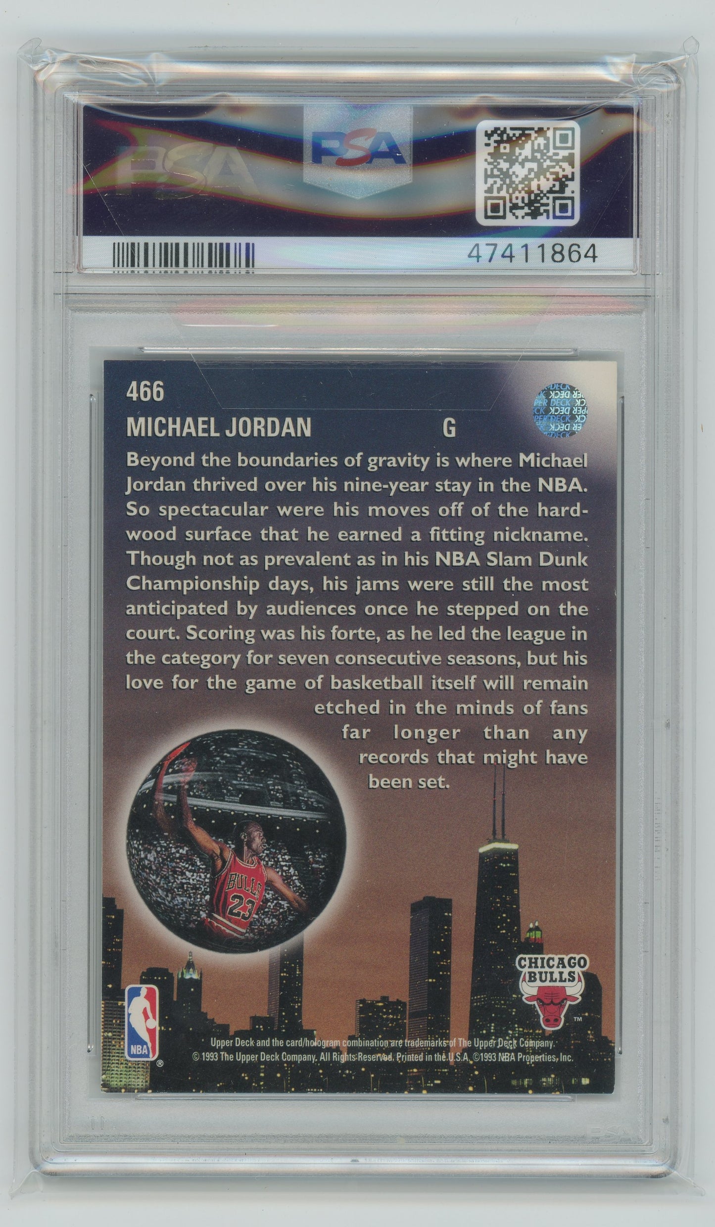 1993 Upper Deck Michael Jordan #466 PSA 6