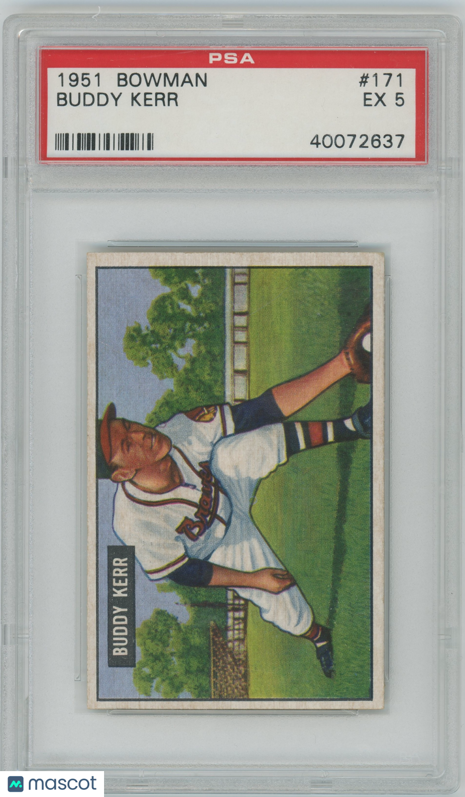 1951 Bowman #171 Buddy Kerr Boston Braves PSA 5 EX