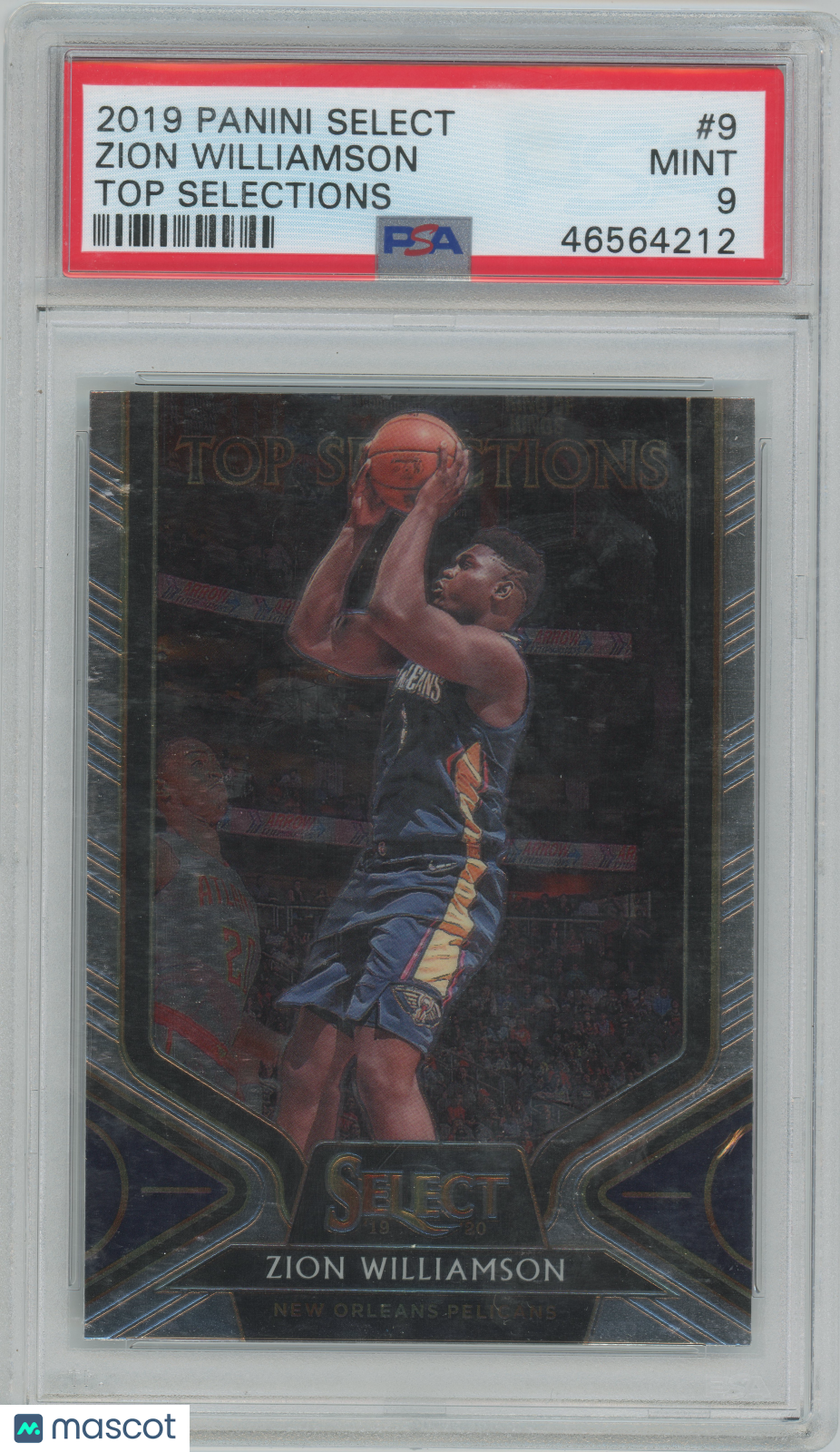 2019 Panini Select - Top Selections - Zion Williamson #9 - ROOKIE - PSA 9
