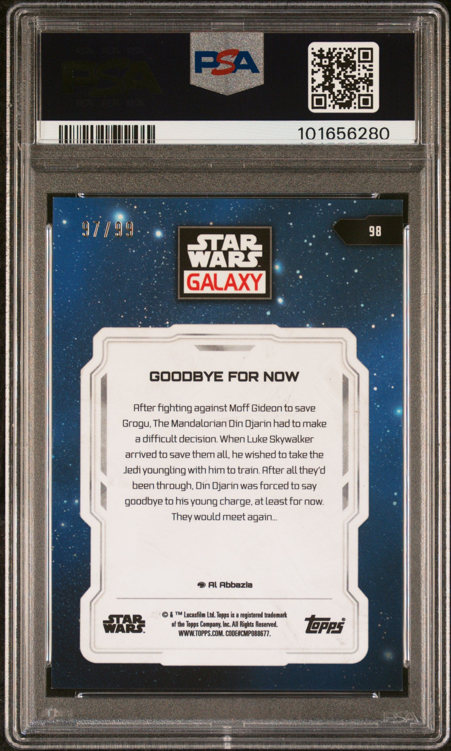 Star Wars Galaxy Goodbye For Now - Wave Refractor /99 - PSA 9 - /99