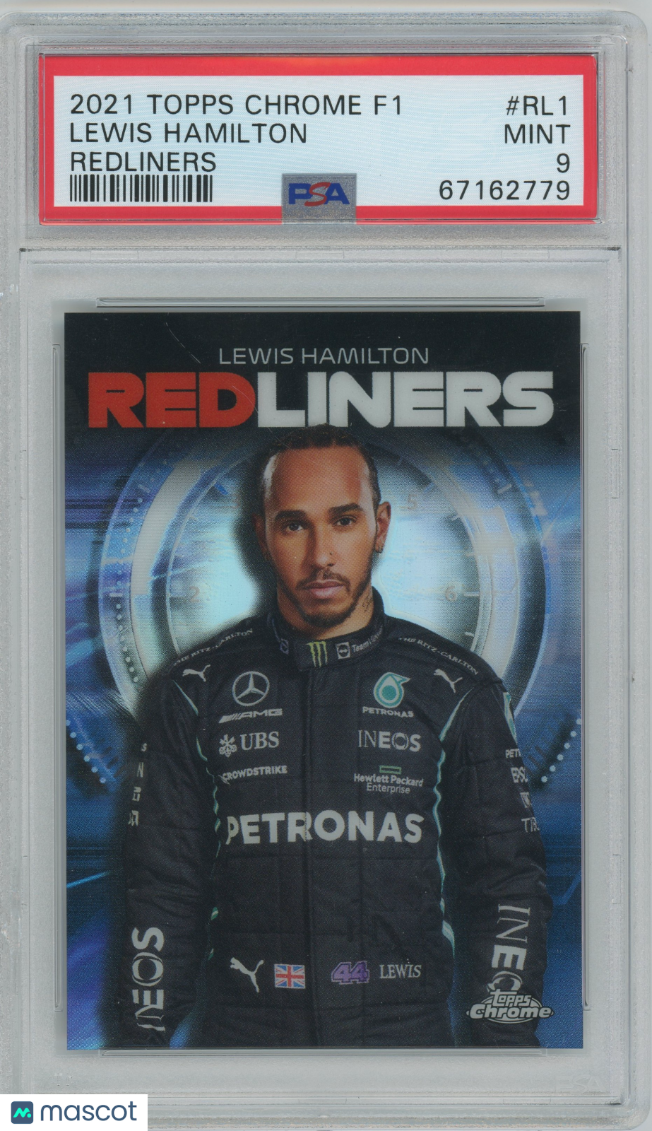 2021 Topps Chrome Formula 1 Redliners Lewis Hamilton #RL1 PSA 9