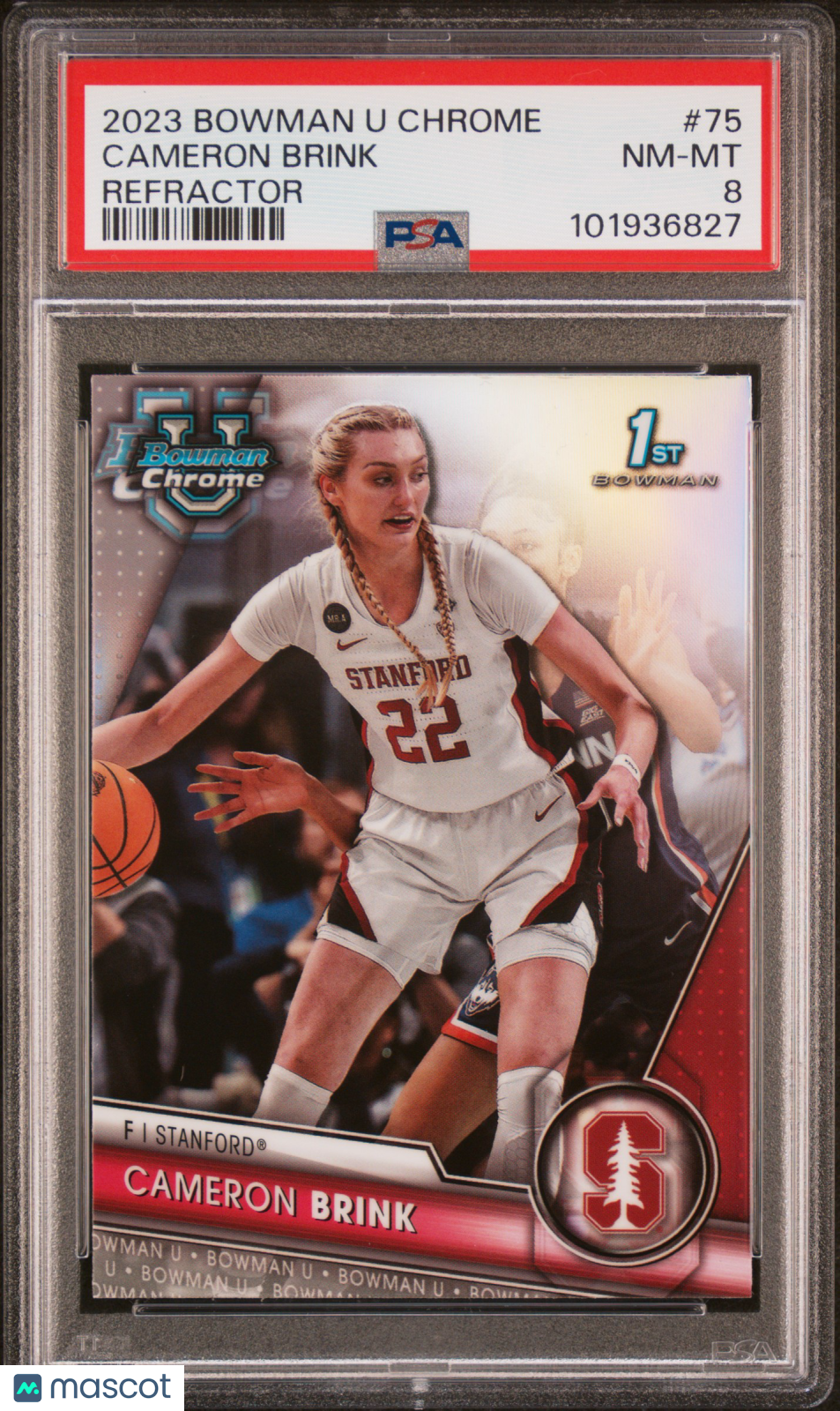 2023 Bowman U Chrome Refractor #75 Cameron Brink Sparks RC Rookie PSA