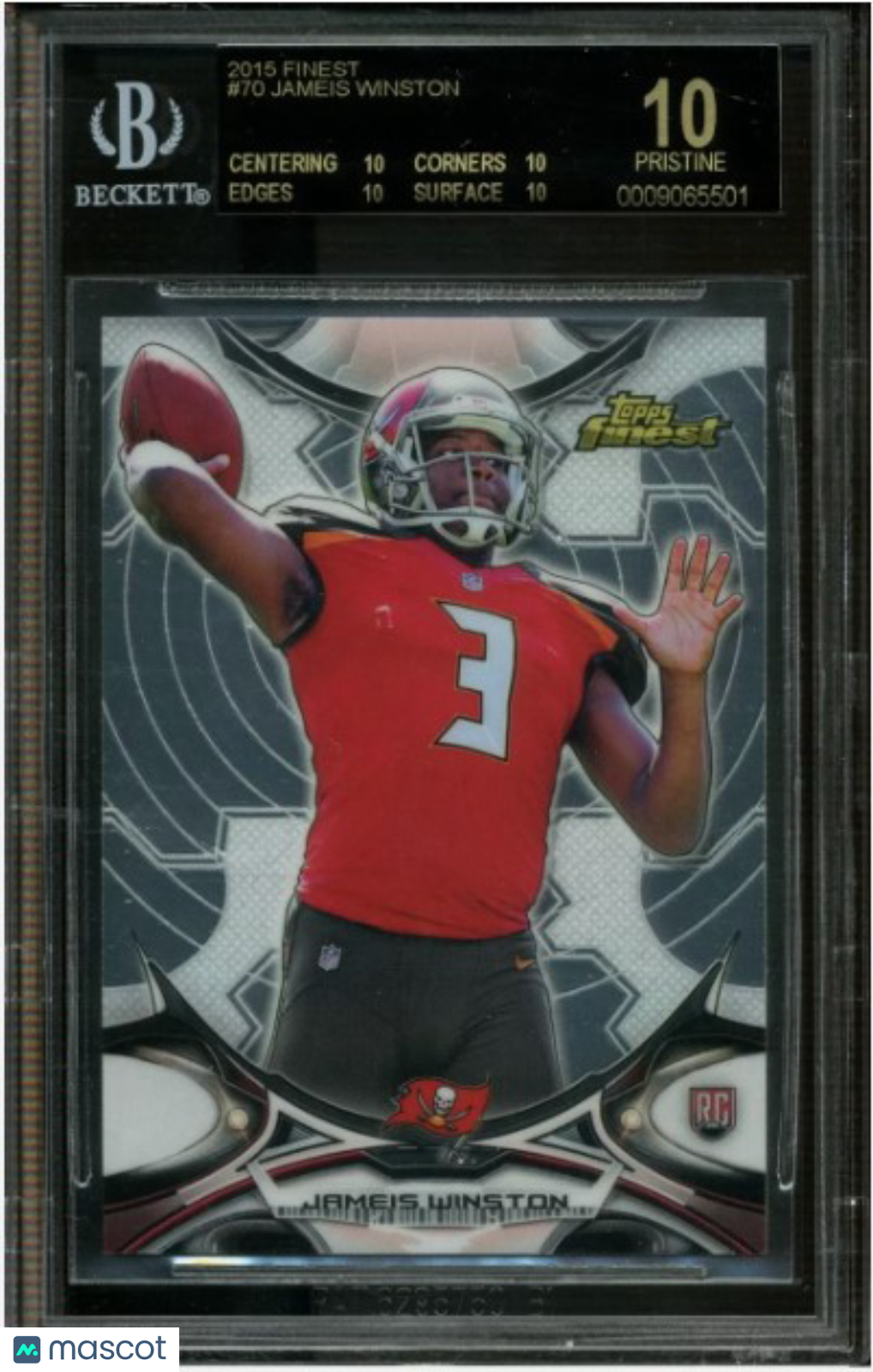 2015 Topps Finest Jameis Winston ROOKIE #70 BGS 10 PRISTINE BLACK LABEL