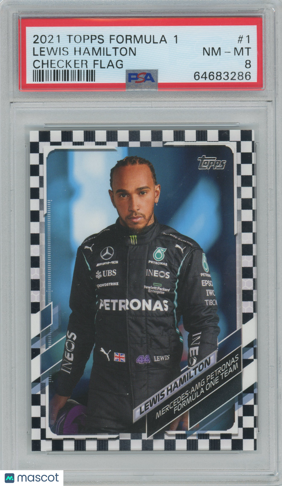 2021 Topps Formula 1 Lewis Hamilton #1 PSA 8