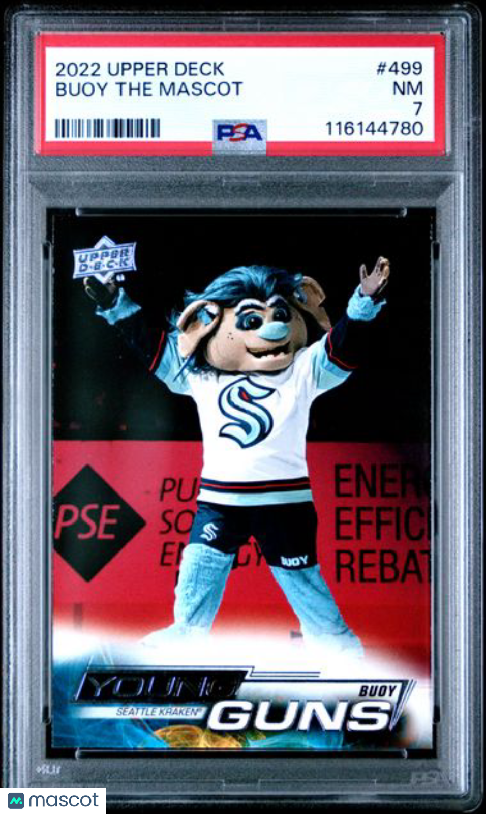 2022 Upper Deck - Buoy The Mascot #499 - YG Rookie - YOUNG GUNS ROOKIE - PSA