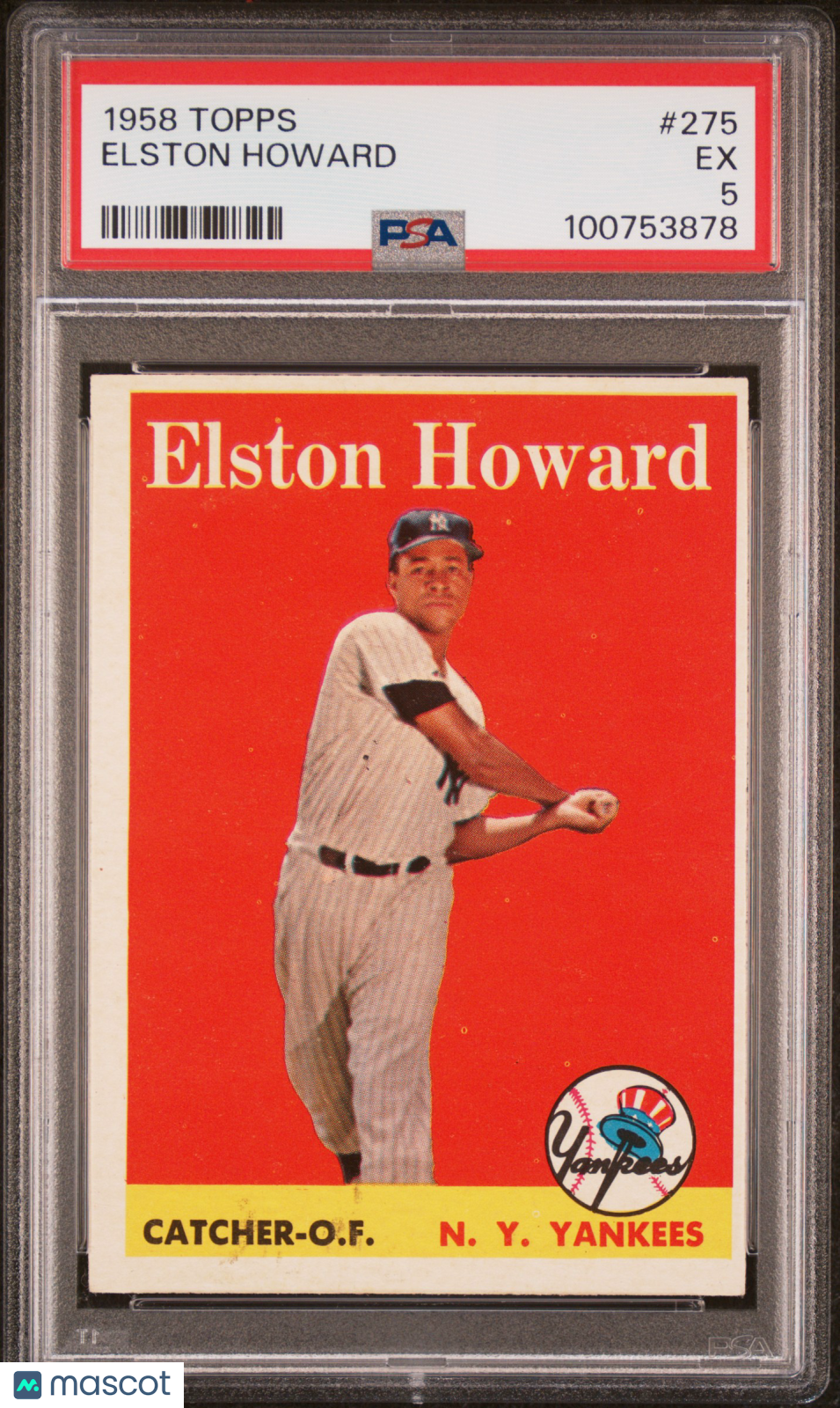 1958 Topps #275 Elston Howard New York Yankees PSA 5
