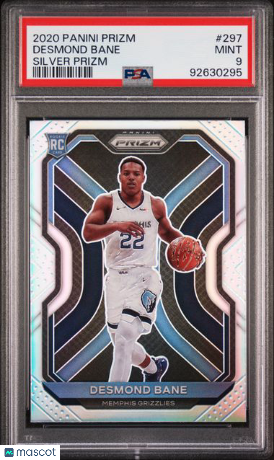 2020 Panini - Silver Prizm - Desmond Bane - Grizzlies - ROOKIE - PSA 9
