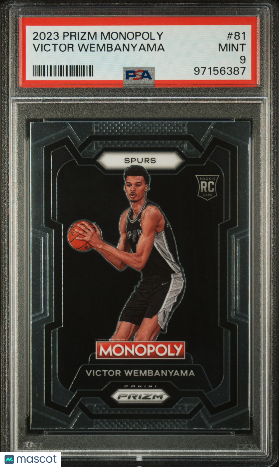 2023 Panini Prizm Monopoly Victor Wembanyama ROOKIE #81 PSA 9