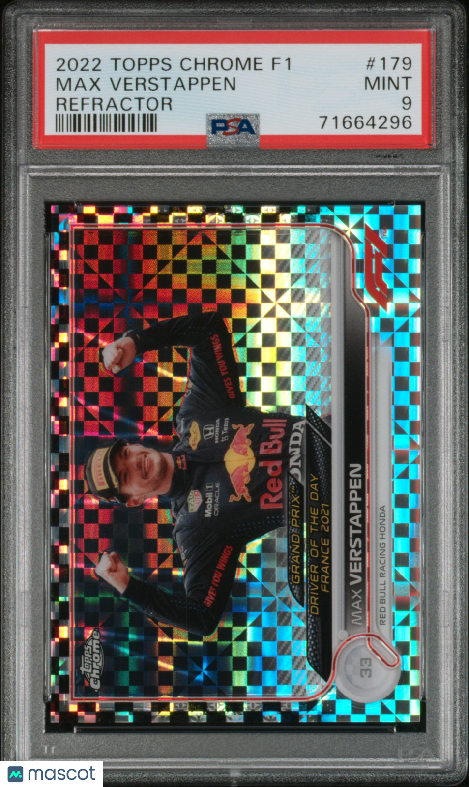 2022 Topps Chrome Formula 1 Max Verstappen #179 Refractor PSA 9