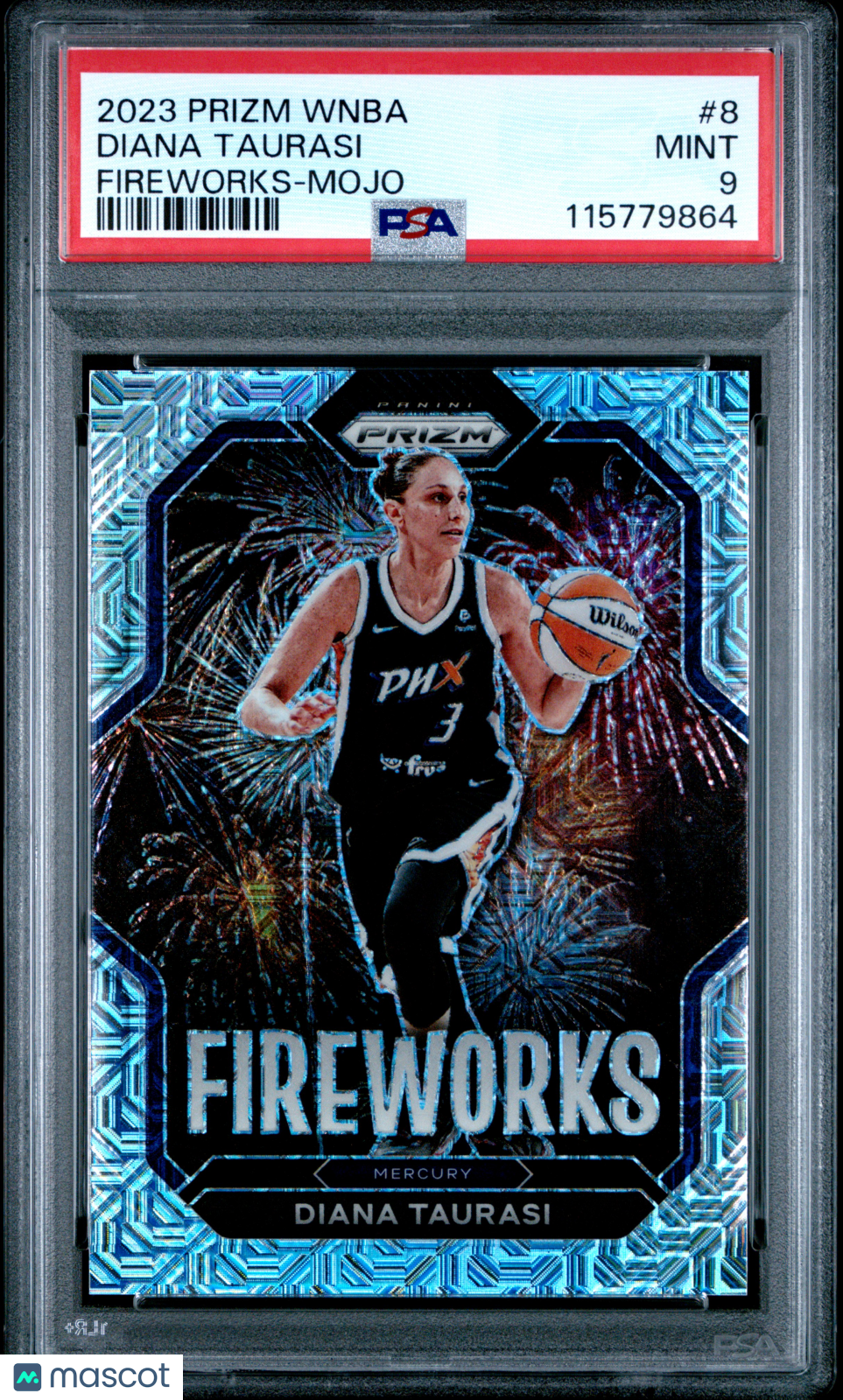 2023 Panini Prizm WNBA - Fireworks MOJO /25 - Diana Taurasi #8 - MOJO /25 - PSA