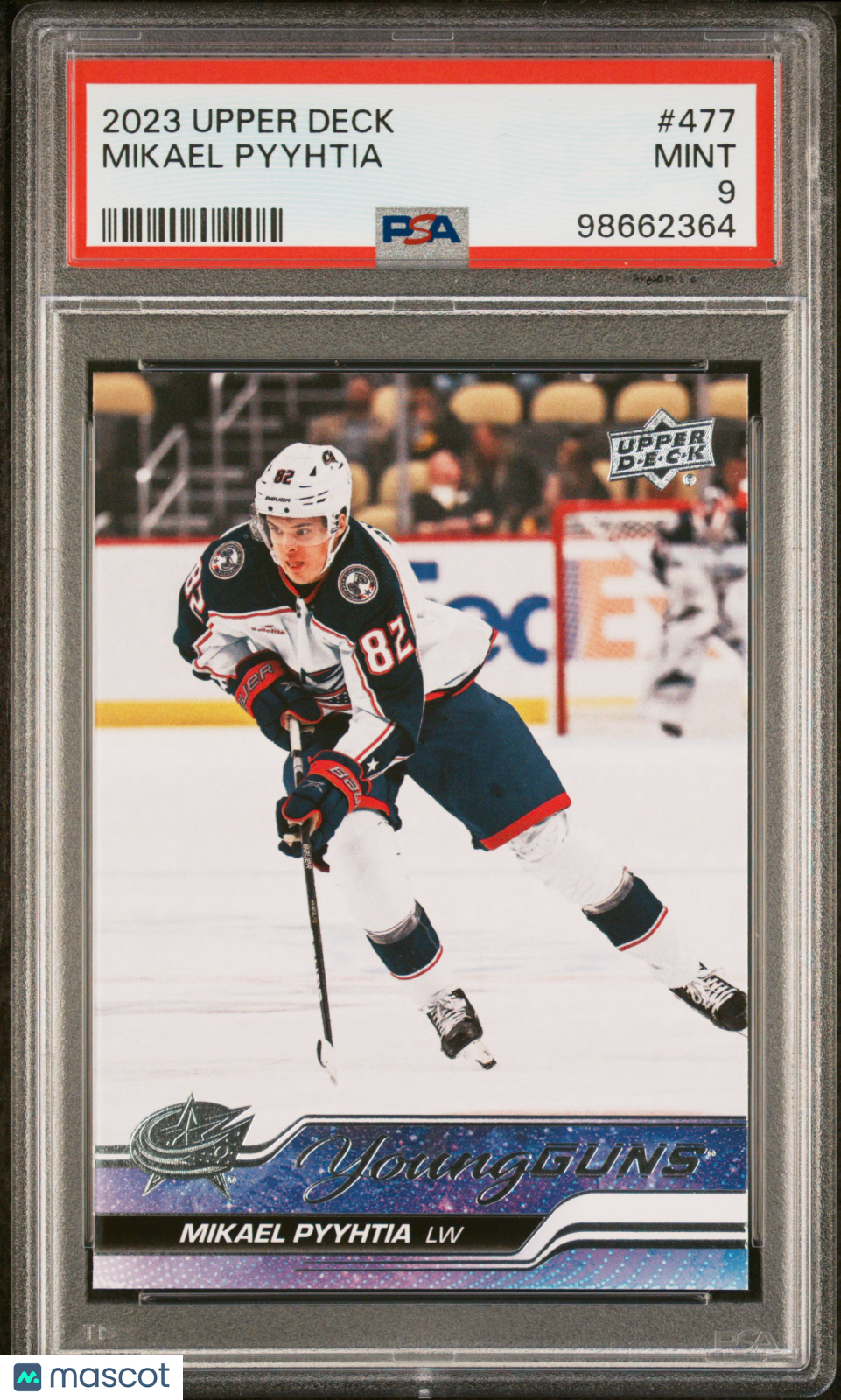 2023 Upper Deck Mikael Pyyhtia Young Guns #477 PSA 9