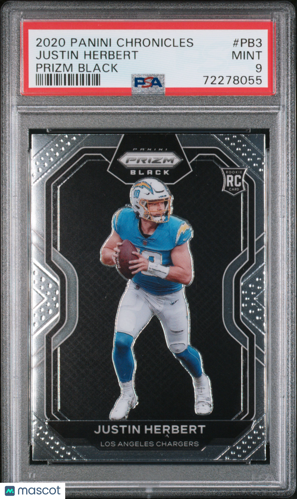 2020 Panini Chronicles Prizm Black Justin Herbert #PB3 PSA 9 - ROOKIE PSA ROOKIE