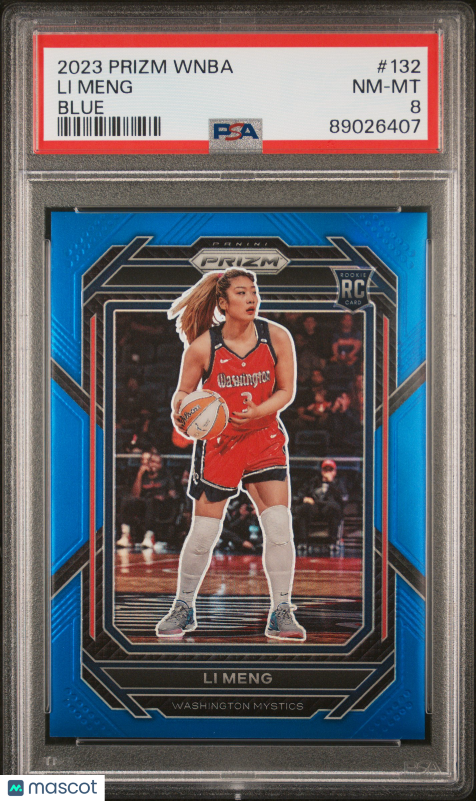 2023 Panini Prizm WNBA - LI Meng #132 - ROOKIE - Blue /175 - PSA 8 - /175 ROOKIE