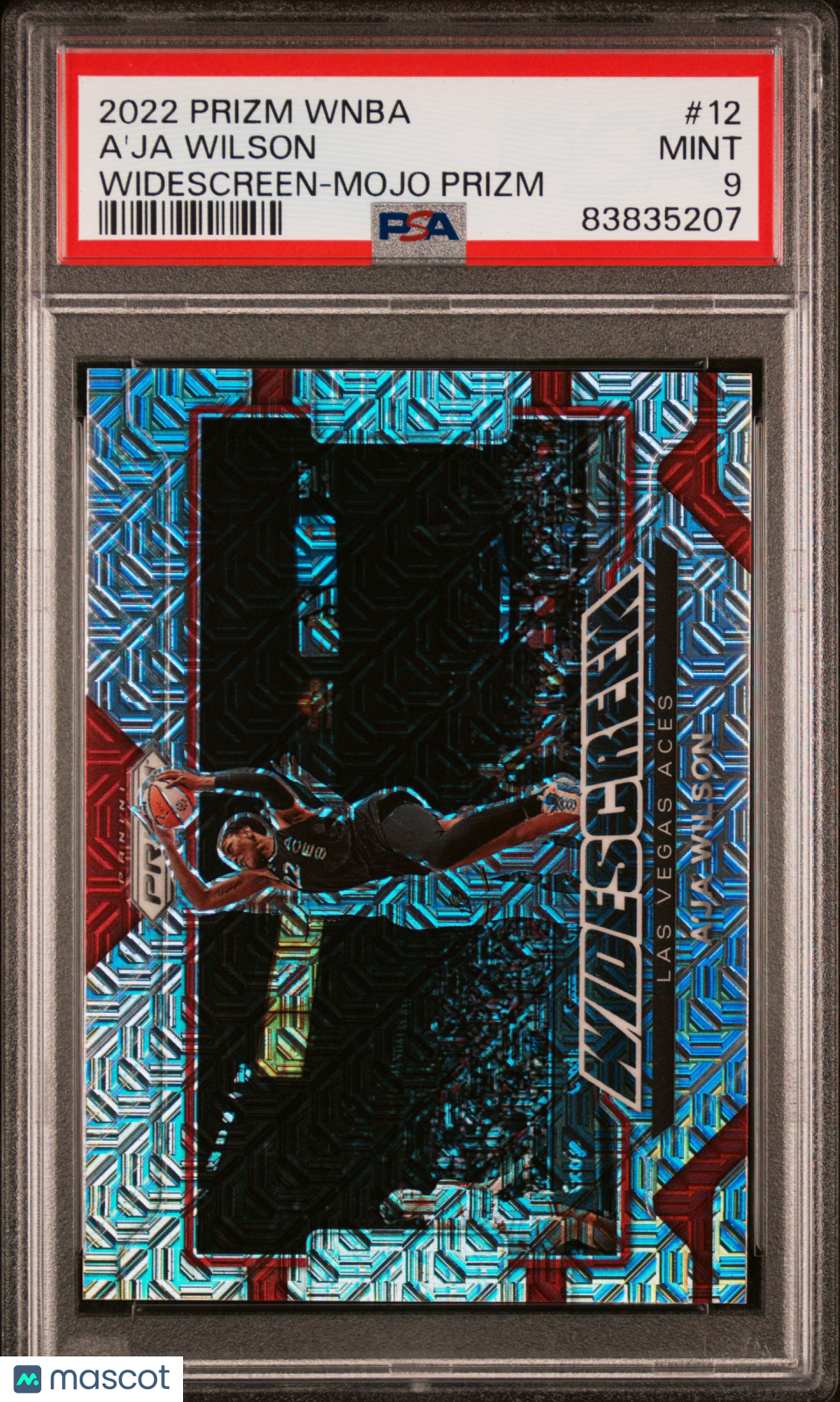 2022 Panini Prizm WNBA Widescreen /25 A'ja Wilson #12 Mojo /25 POP3 PSA 9 - /25