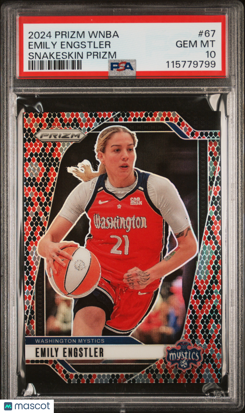 2024 Panini Prizm WNBA - Emily Engstler #67 - Snakeskin SSP - PSA 10