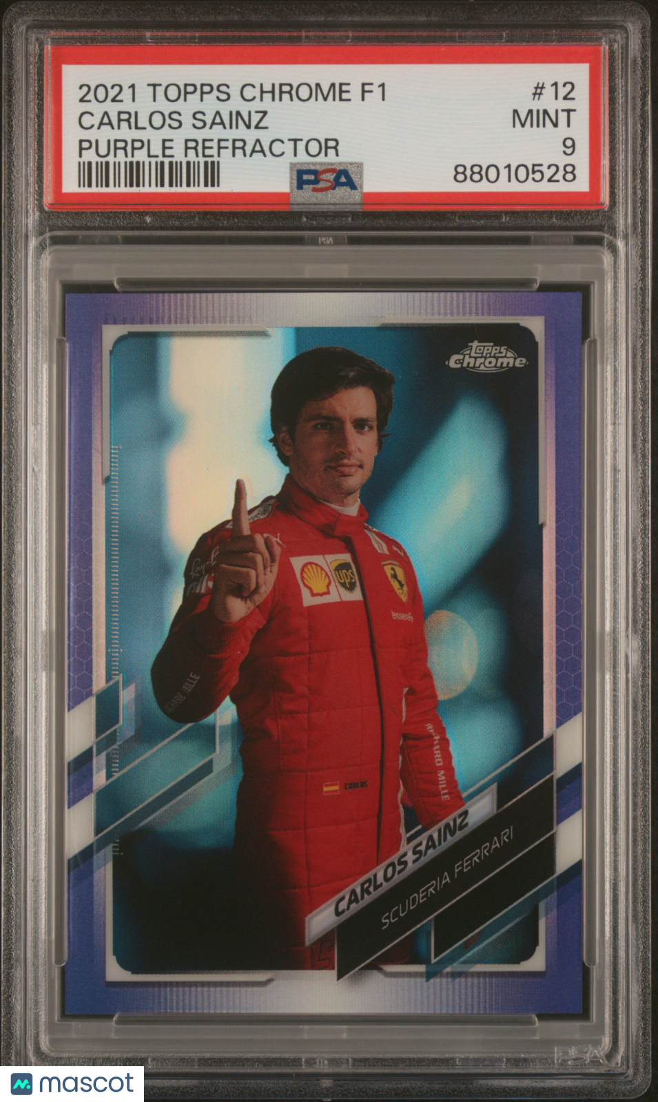2021 Topps Chrome Formula 1 Carlos Sainz #12 PSA 9 - /399, ## 392/399