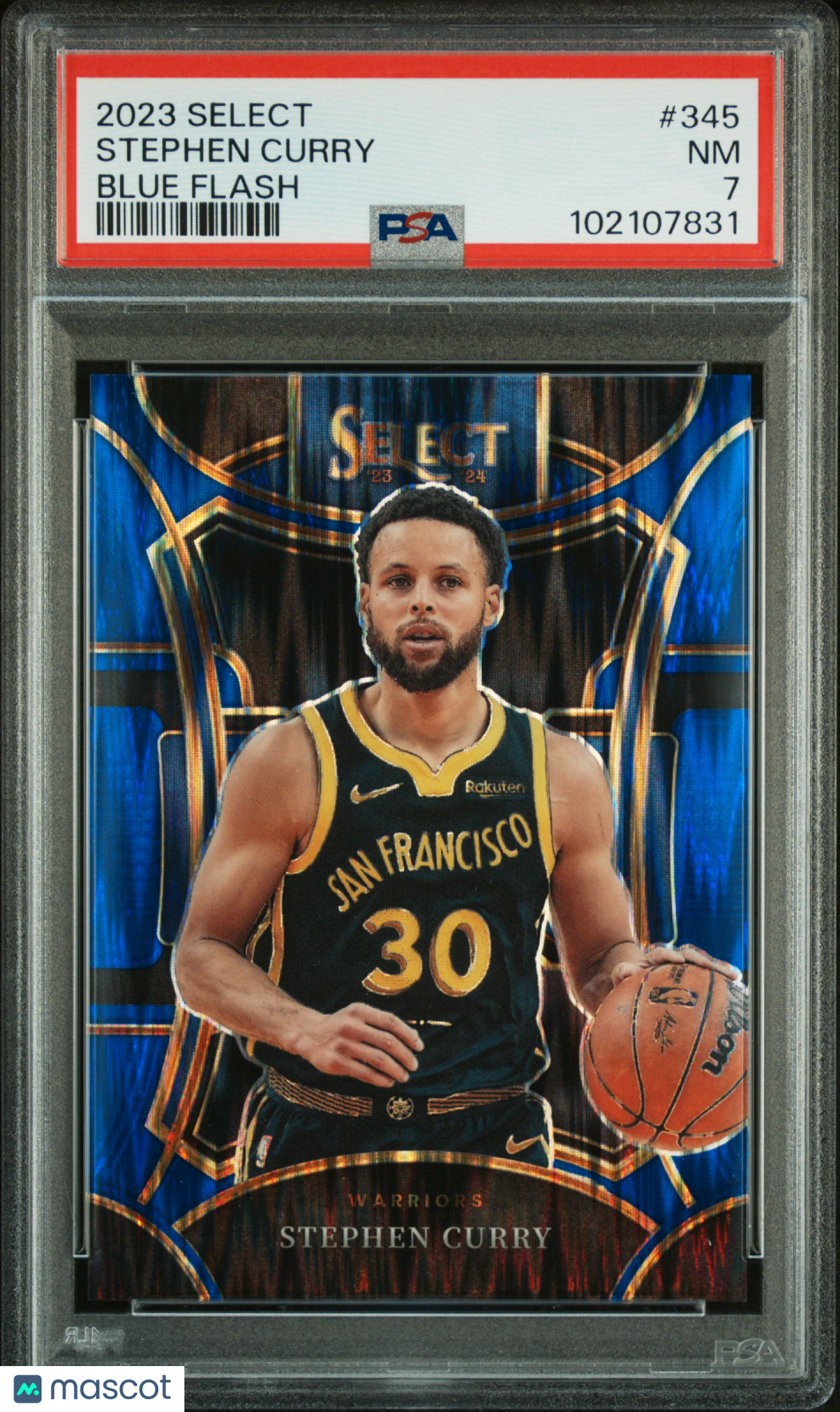 2023 Panini Select - Stephen Curry /99 - Blue Flash /99 - PSA