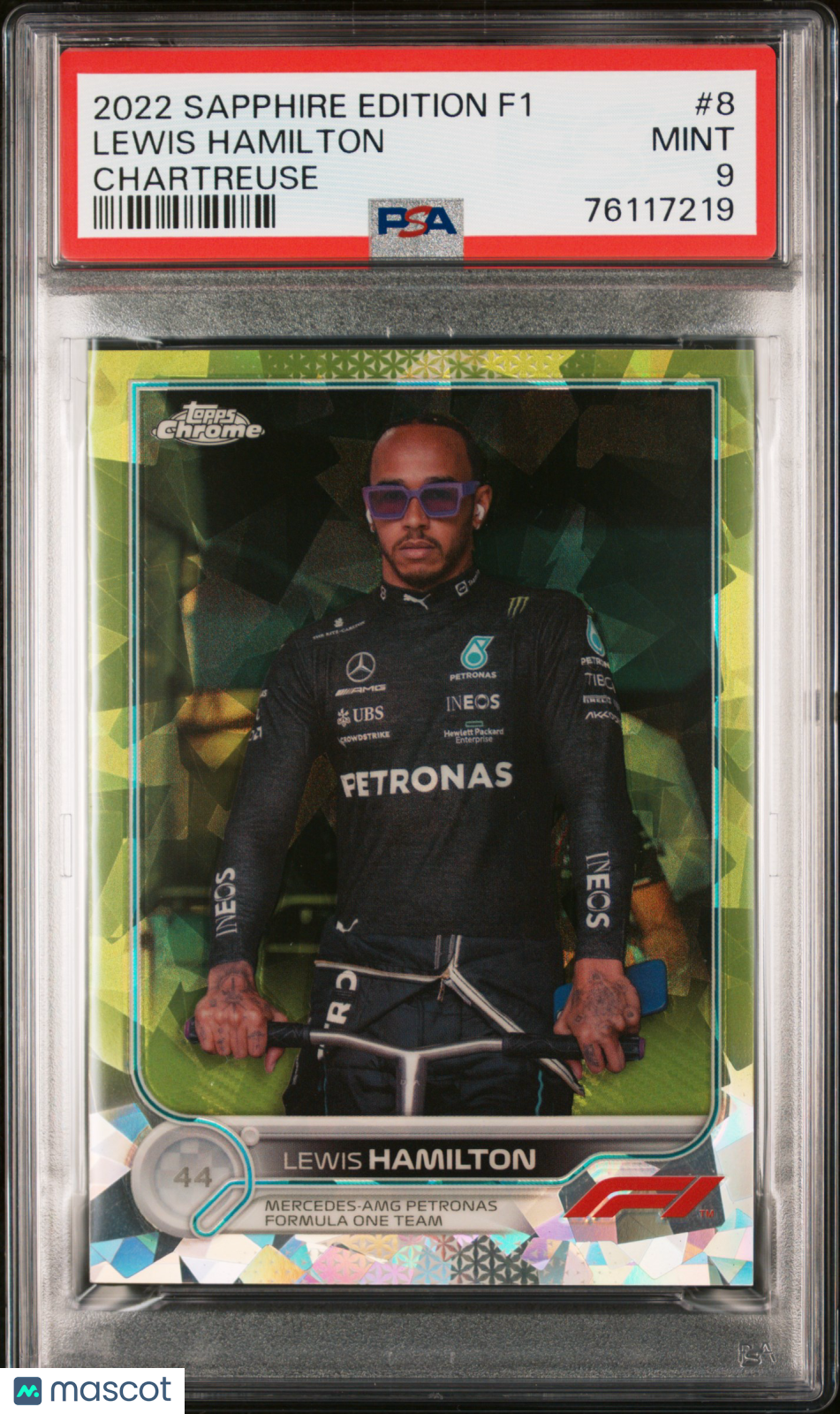 2022 Topps Chrome F1 Sapphire Edition Lewis Hamilton #8 PSA 9 - /199, ## 190/199
