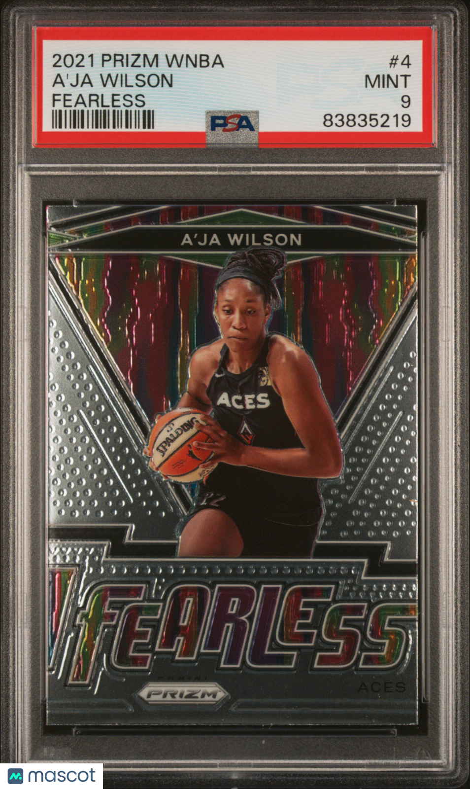 2021 Panini Prizm WNBA - A'ja Wilson #4 - Fearless Insert - PSA