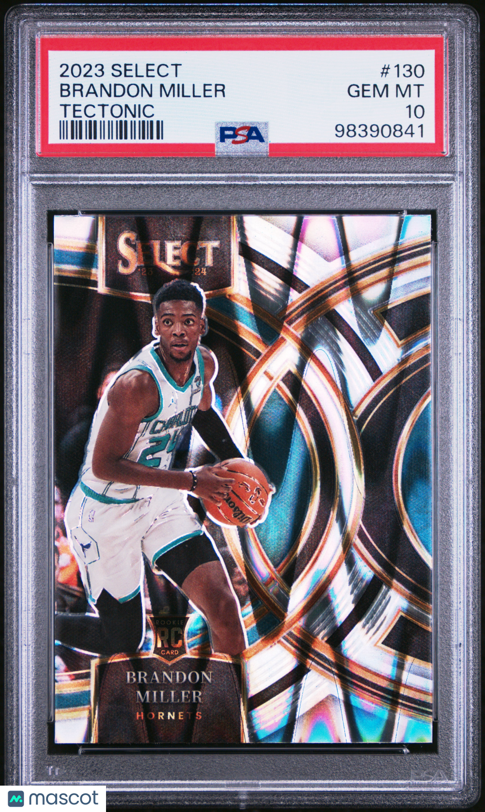 2023 Panini Select Brandon Miller #130 Tectonic ROOKIE PSA 10