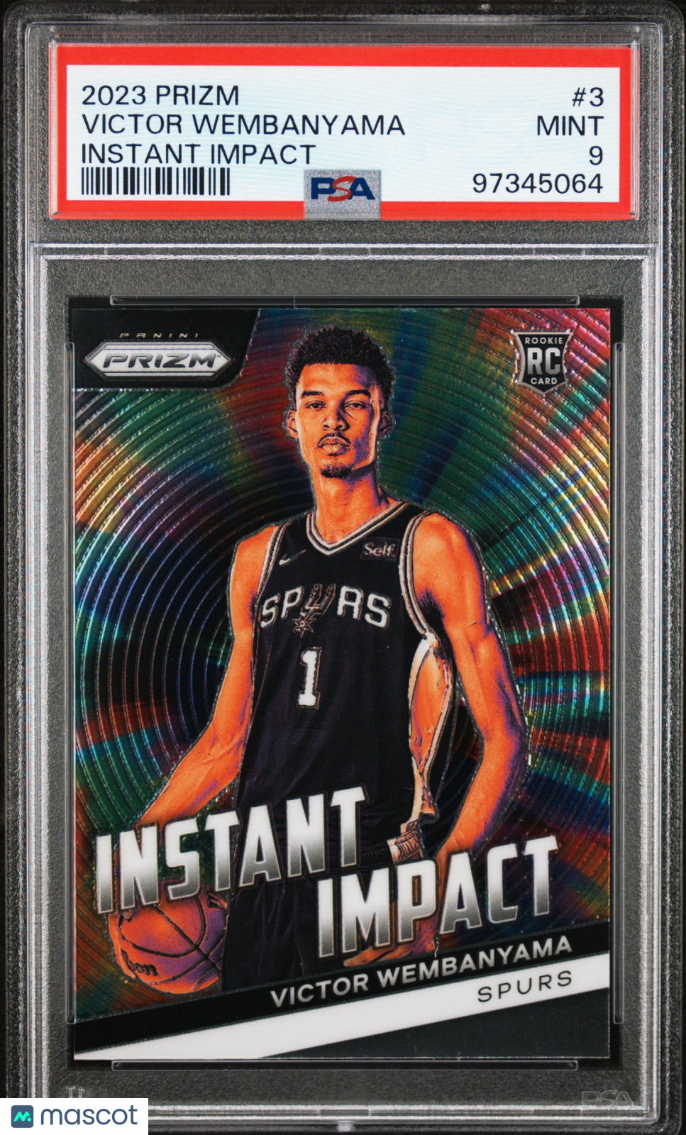 2023 Panini Prizm Instant Impact Victor Wembanyama ROOKIE #3 PSA 9