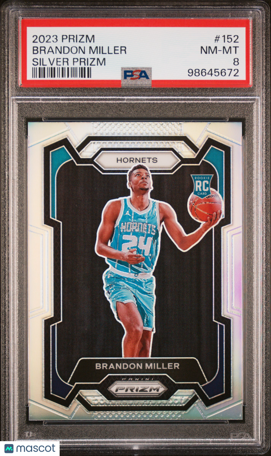2023 Panini Prizm - Brandon Miller #152 - ROOKIE - Silver Prizm - PSA