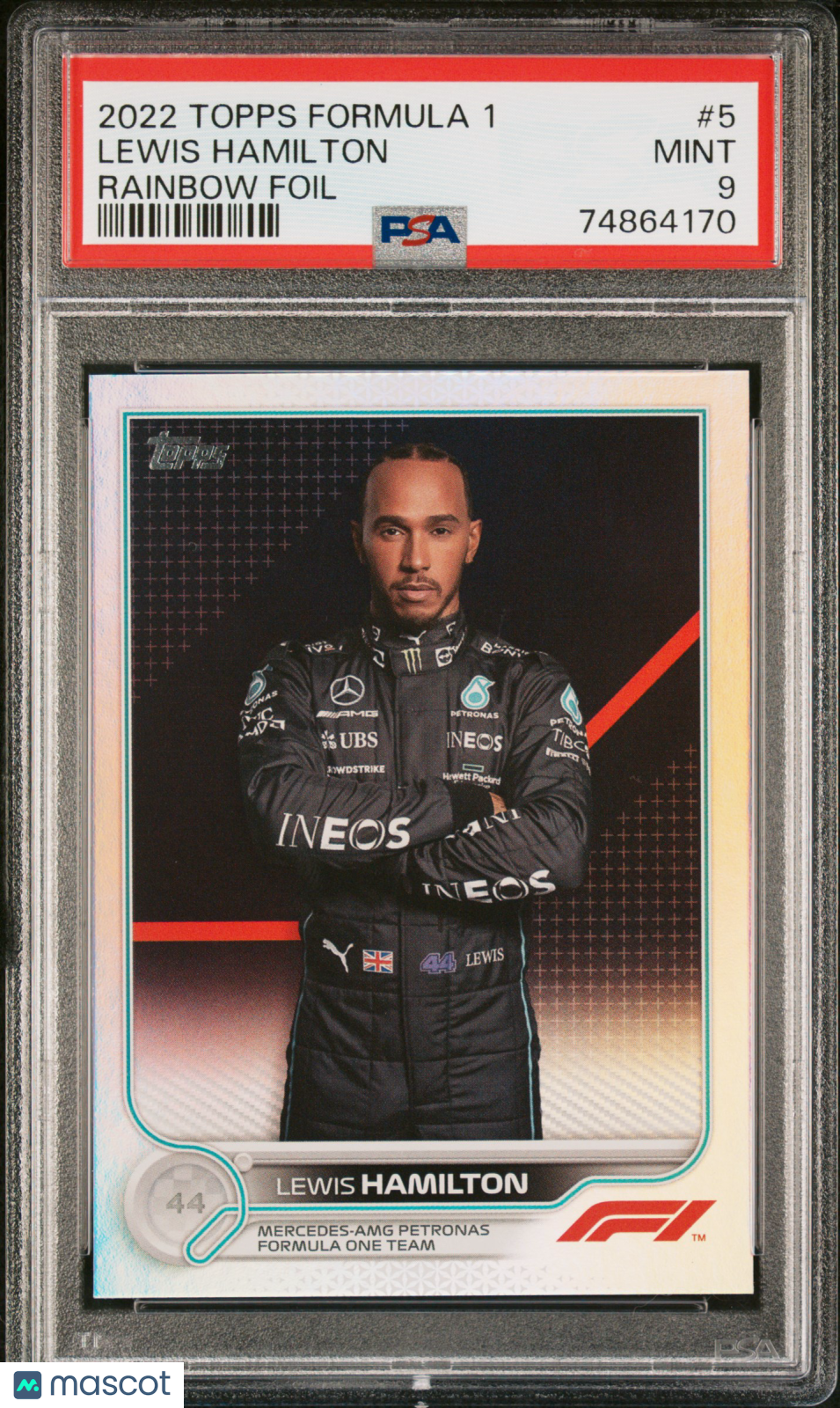 2022 Topps Formula 1 Lewis Hamilton #5 PSA 9