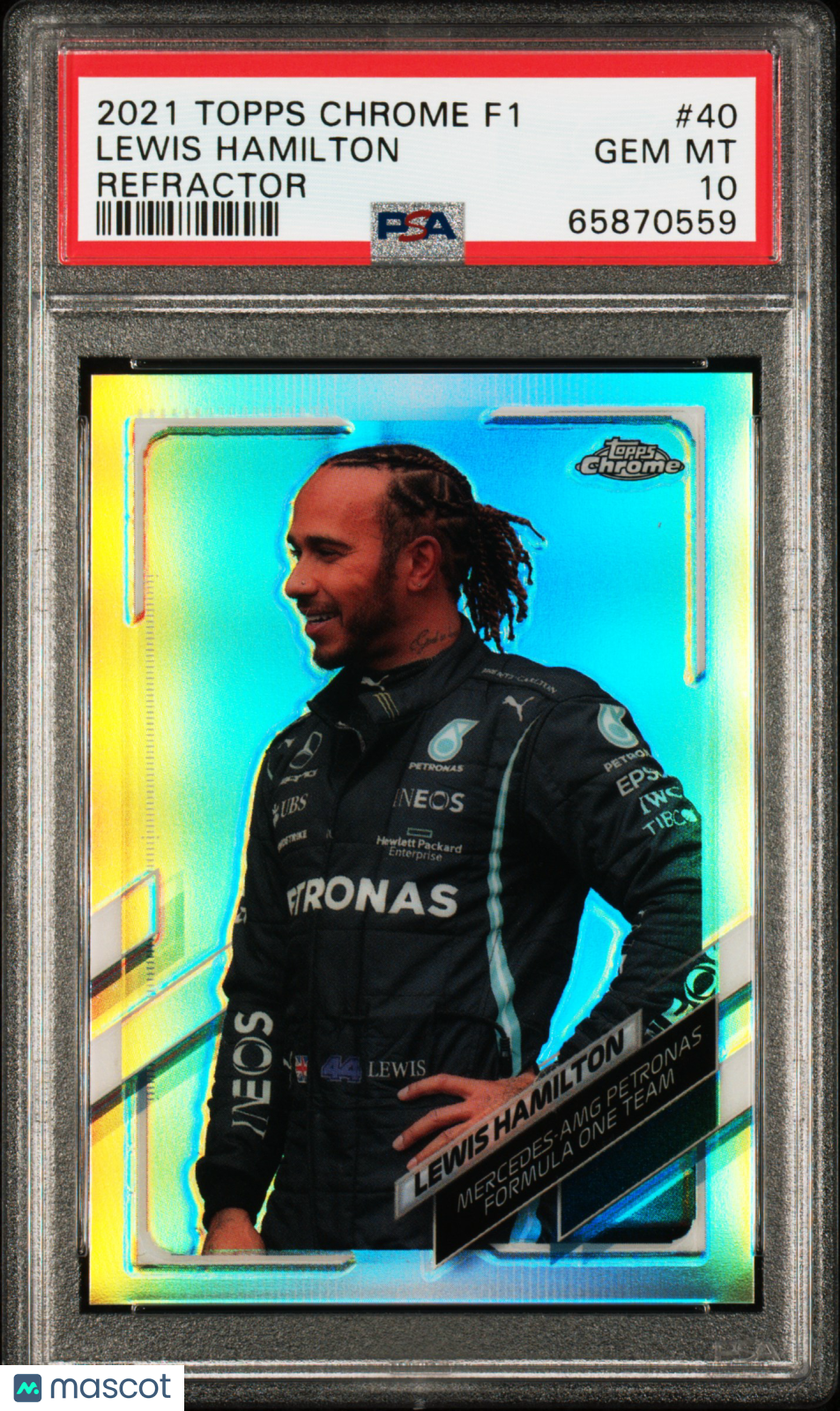2021 Topps Chrome Formula 1 Lewis Hamilton #40 Refractor PSA 10