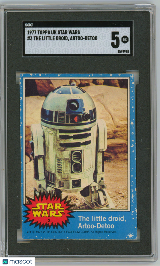 1977 Topps UK Star Wars #3 The Little Droid Artoo-Detoo SGC 5 EX