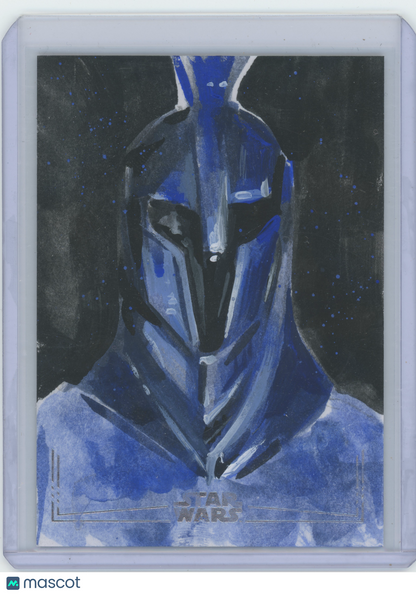 Topps Star Wars Silver Foil Sketch Card Rachel Jane Sketch Card