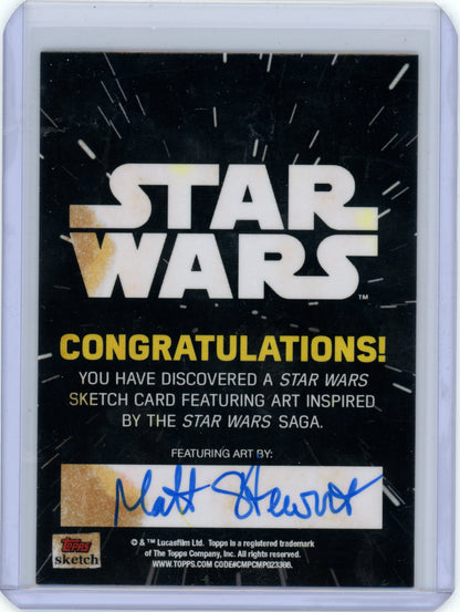 2015 Topps Star Wars Sketch Card Matt Stewart Sketch