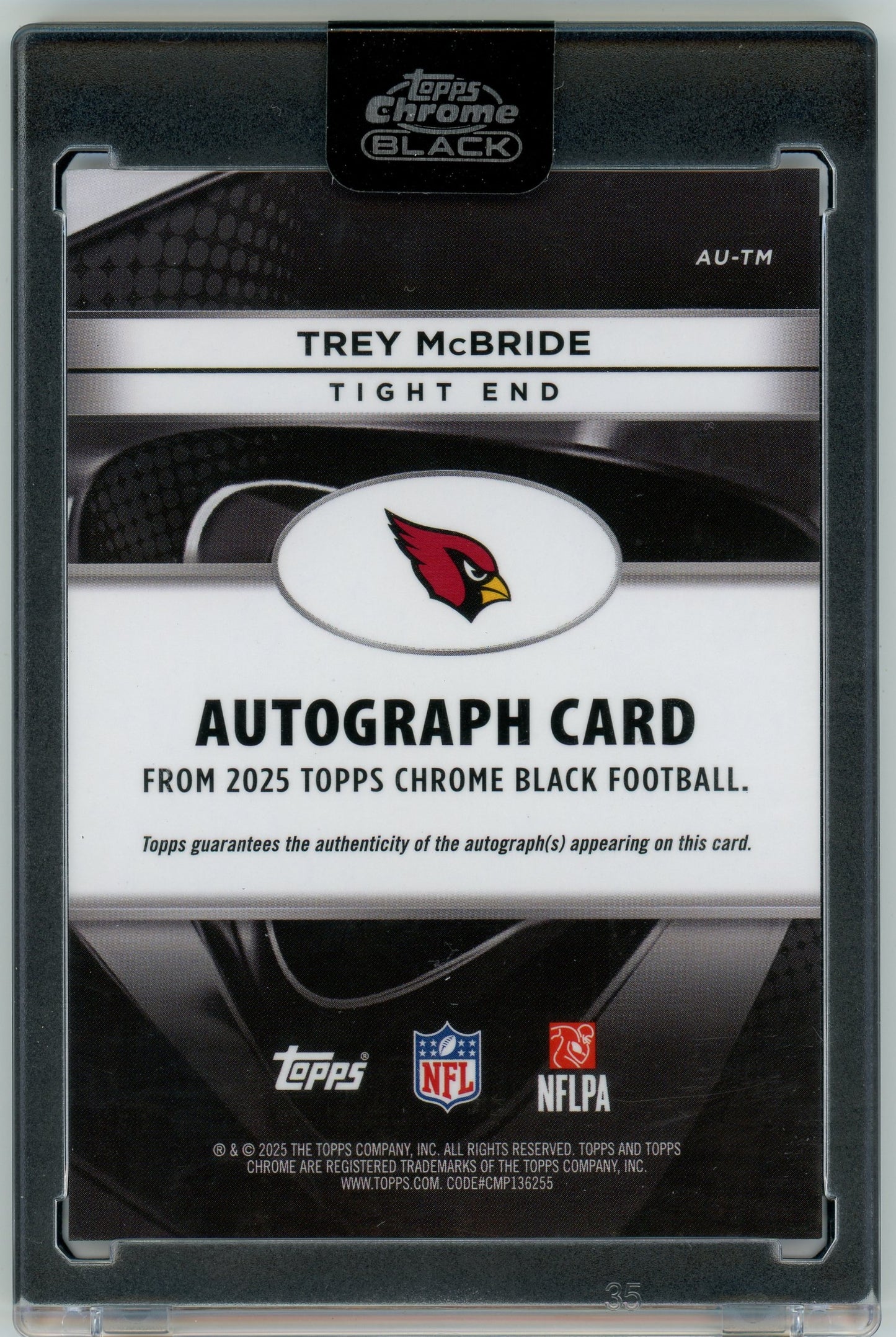 2025 Topps Chrome Black Trey McBride #AU-TM