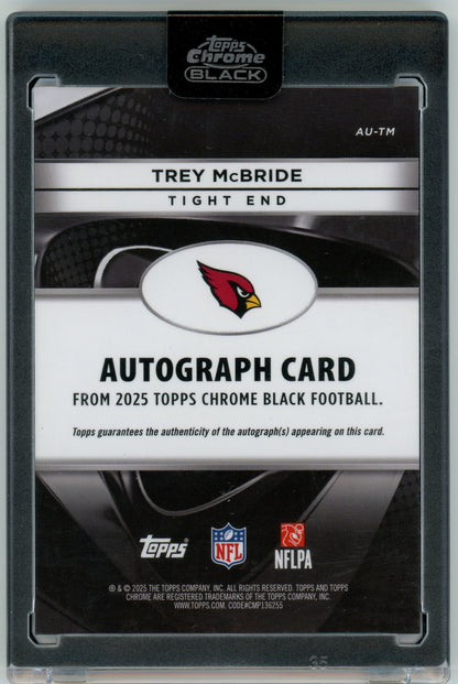 2025 Topps Chrome Black Trey McBride #AU-TM