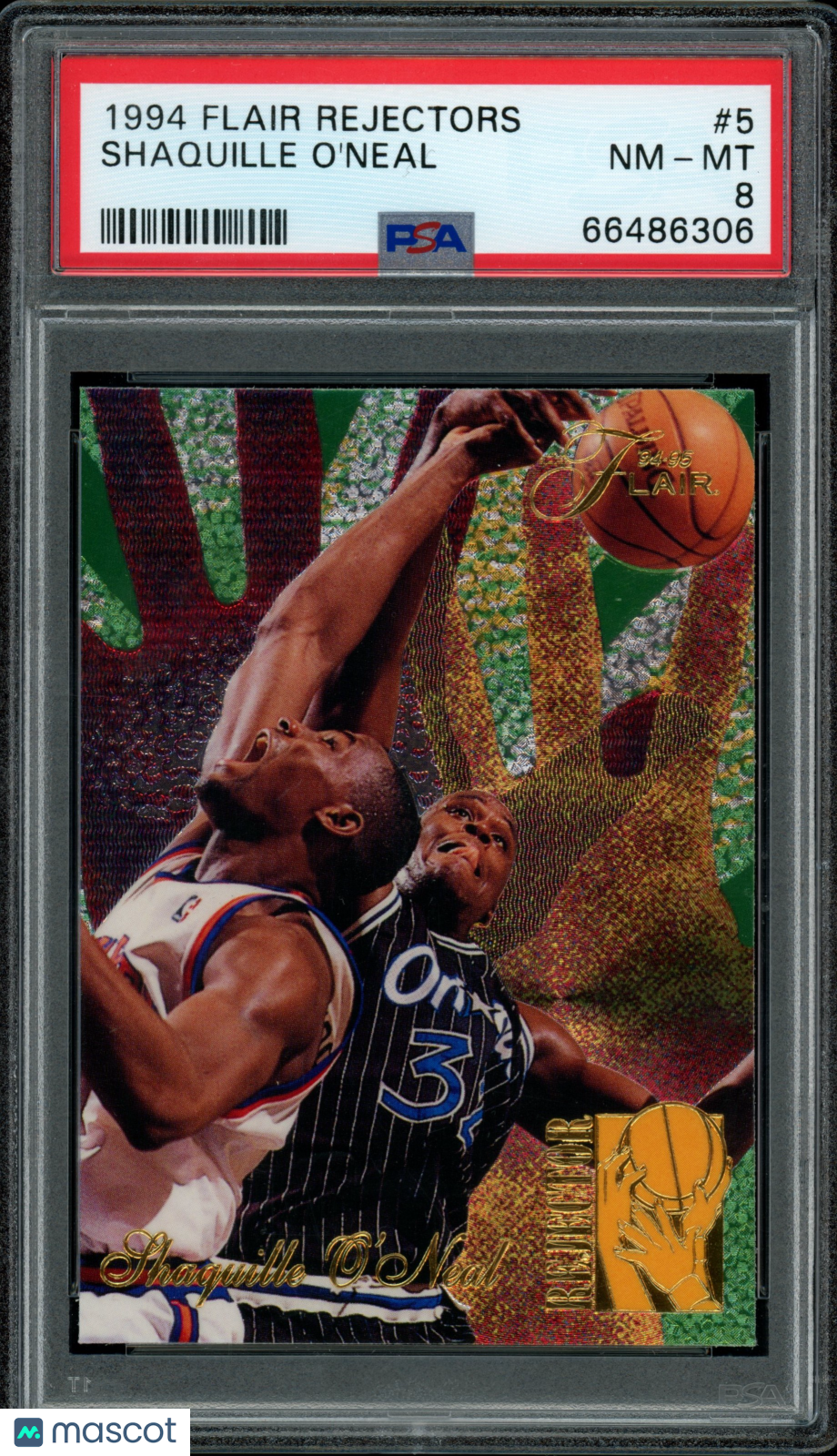 1994 Flair Rejectors - Shaquille O'Neal #5 - #5 of 6 Rejector - PSA 8