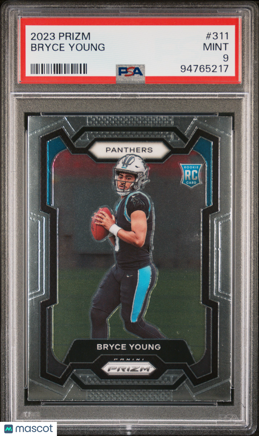 2023 Panini Prizm #311 Bryce Young Panthers RC Rookie PSA 9 MINT