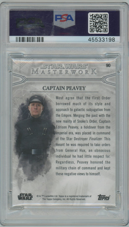 2018 Topps Star Wars Masterwork Captain Peavey #90 PSA 10