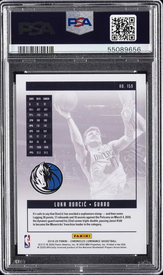 2019 Panini Chronicles Luka Doncic #159 PSA 10