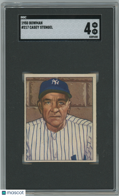 1950 Bowman Casey Stengel #217 SGC 4