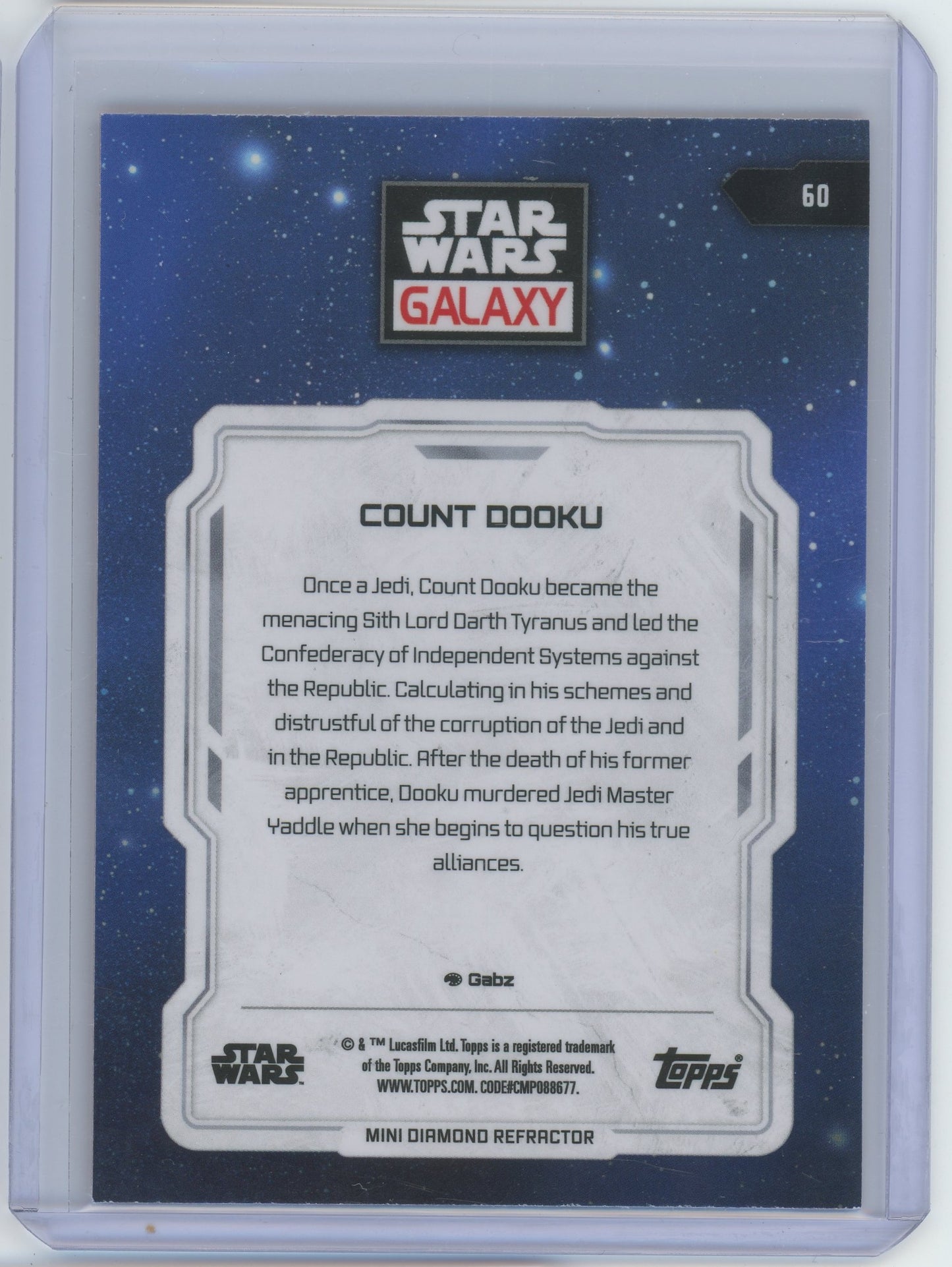 Star Wars Galaxy Count Dooku #60