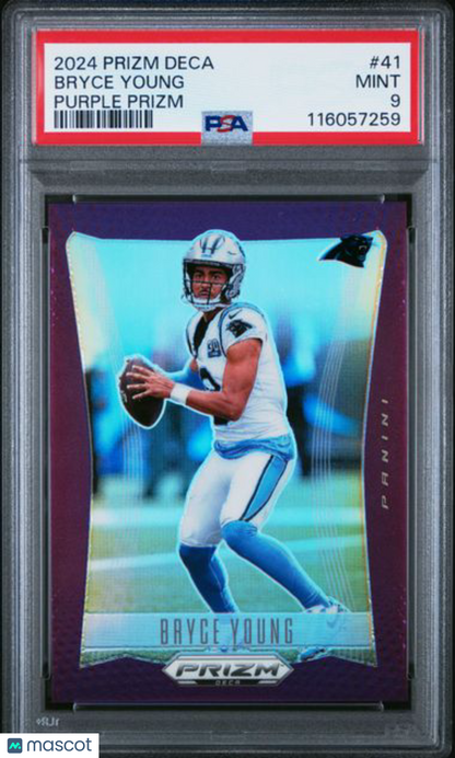 2024 Panini Prizm DECA NFL - Bryce Young -  Purple Prizm /99 - PSA - Purple /99