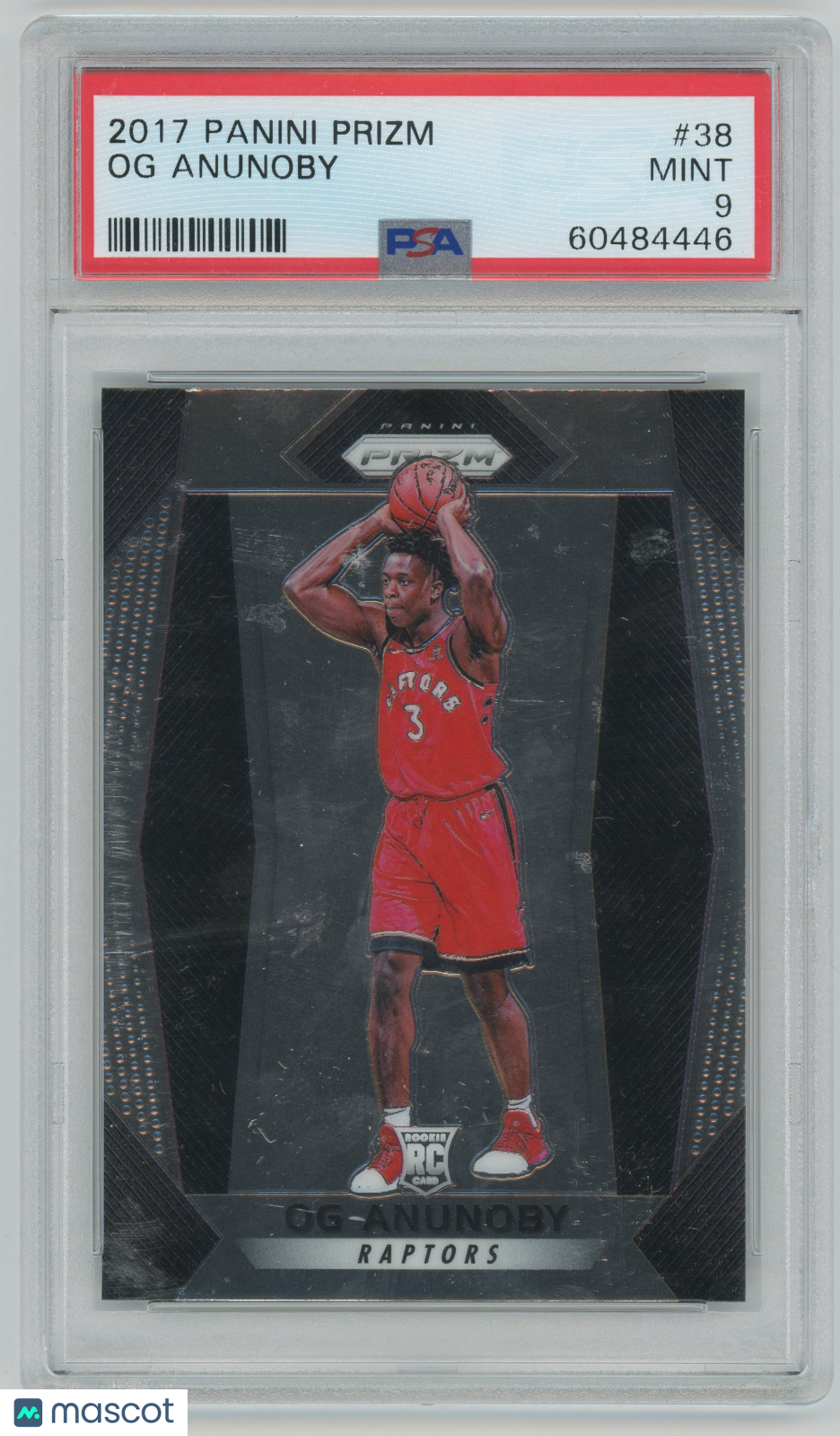 2017 Panini Prizm #38 OG Anunoby Toronto Raptors RC Rookie PSA 9 - ROOKIE