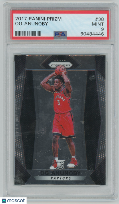 2017 Panini Prizm #38 OG Anunoby Toronto Raptors RC Rookie PSA 9 - ROOKIE