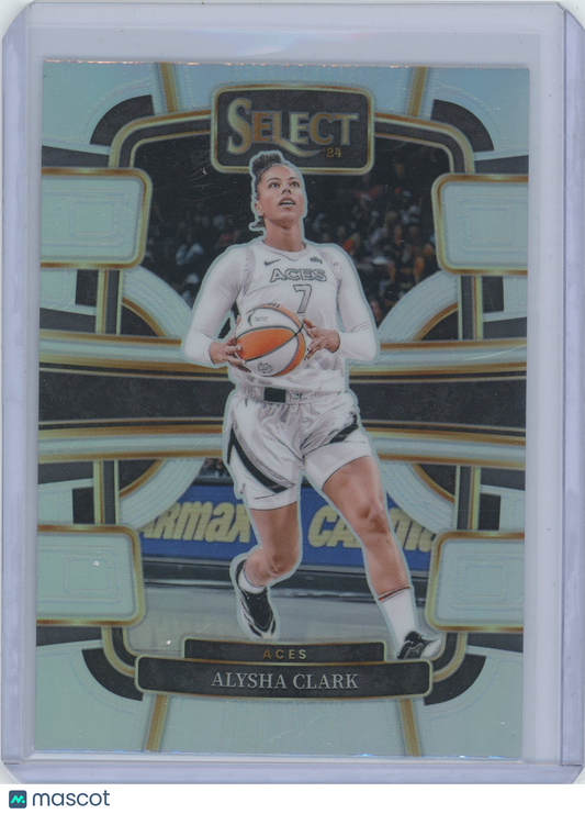 2024 Panini WNBA Select Basketball Alysha Clark #43 Concourse Silver Prizm