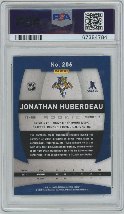 2013 Panini Totally Certified Hockey - Jonathan Huberdeau #206 - ROOKIE - PSA 9